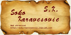 Soko Karavesović vizit kartica